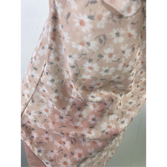 Gilly Hicks Hollister Nude Sheer Floral Body Size L - Picture 4 of 10